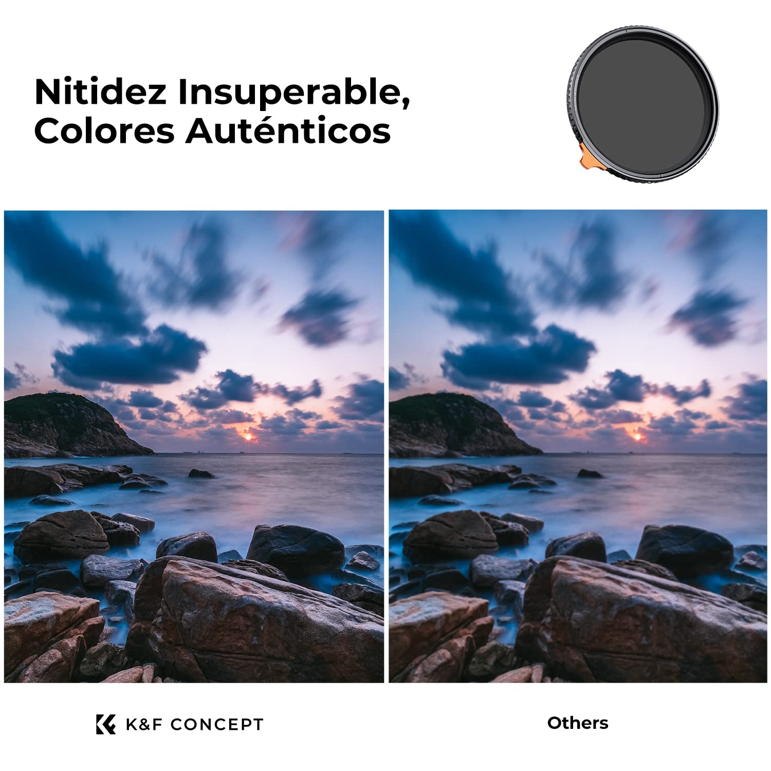 K&F CONCEPT Nano-Xcel 67mm Filtro Variable ND2-32 True Color (1-5 Stop), Filtro Densidad Neutral Ultrafino de Vidrio Óptico HD Slim con 28 Capas Revestimiento Nano