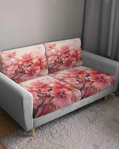 Miniatura 10 de Fundas de cojín de Navidad con diseño de gnomos negros, funda elástica para sofá con parte inferior elástica, diseño de bolas de árbol de Navidad,