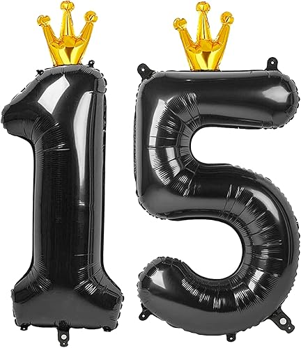 Miniatura 28 de Globo de número 5 de 40 pulgadas, globo de 5º cumpleaños, decoraciones de globos rosas de cinco años, globos de números 5, 15, 50, suministros