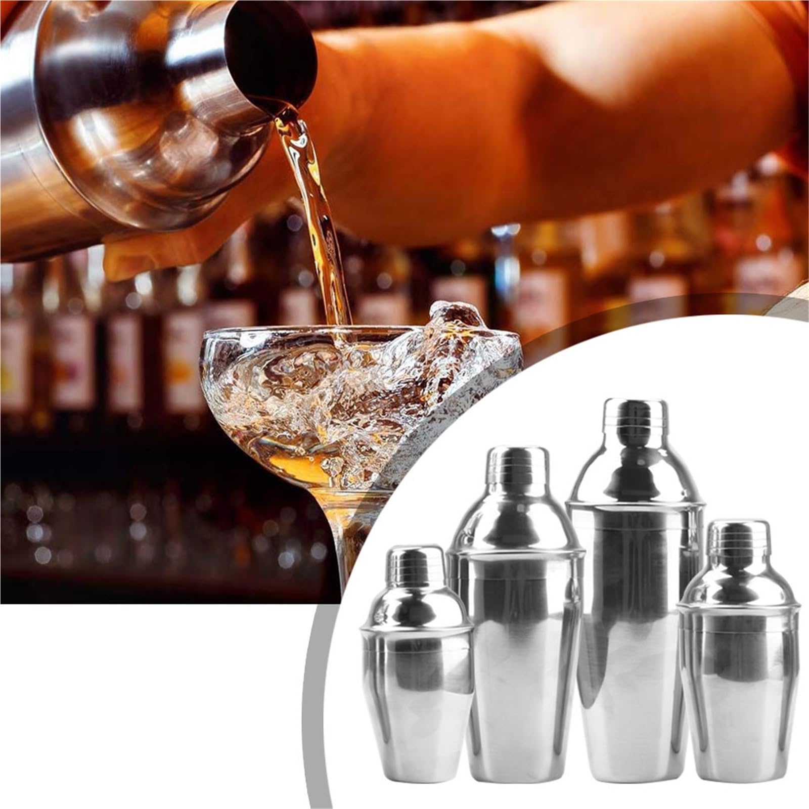 Mezclador de Vino cóctel Boston Martini Profesional, coctelera Acero Inoxidable, Herramientas Bar for Fiesta, artículos, 250/350/550/750ml, 2 uds para Camareros
