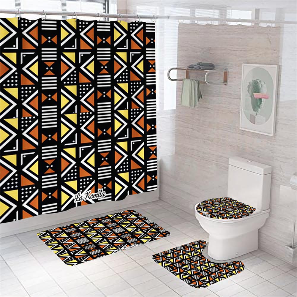Tapis de bain ensemble de 4 violet 45x75cm avec contour WC lavable