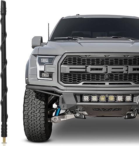 VOFONO Antena de 13 pulgadas para Ford F150 2009-2022 Ford 250 F350 2017-2022, nuevo reemplazo de antena de goma flexible en espiral, accesorios