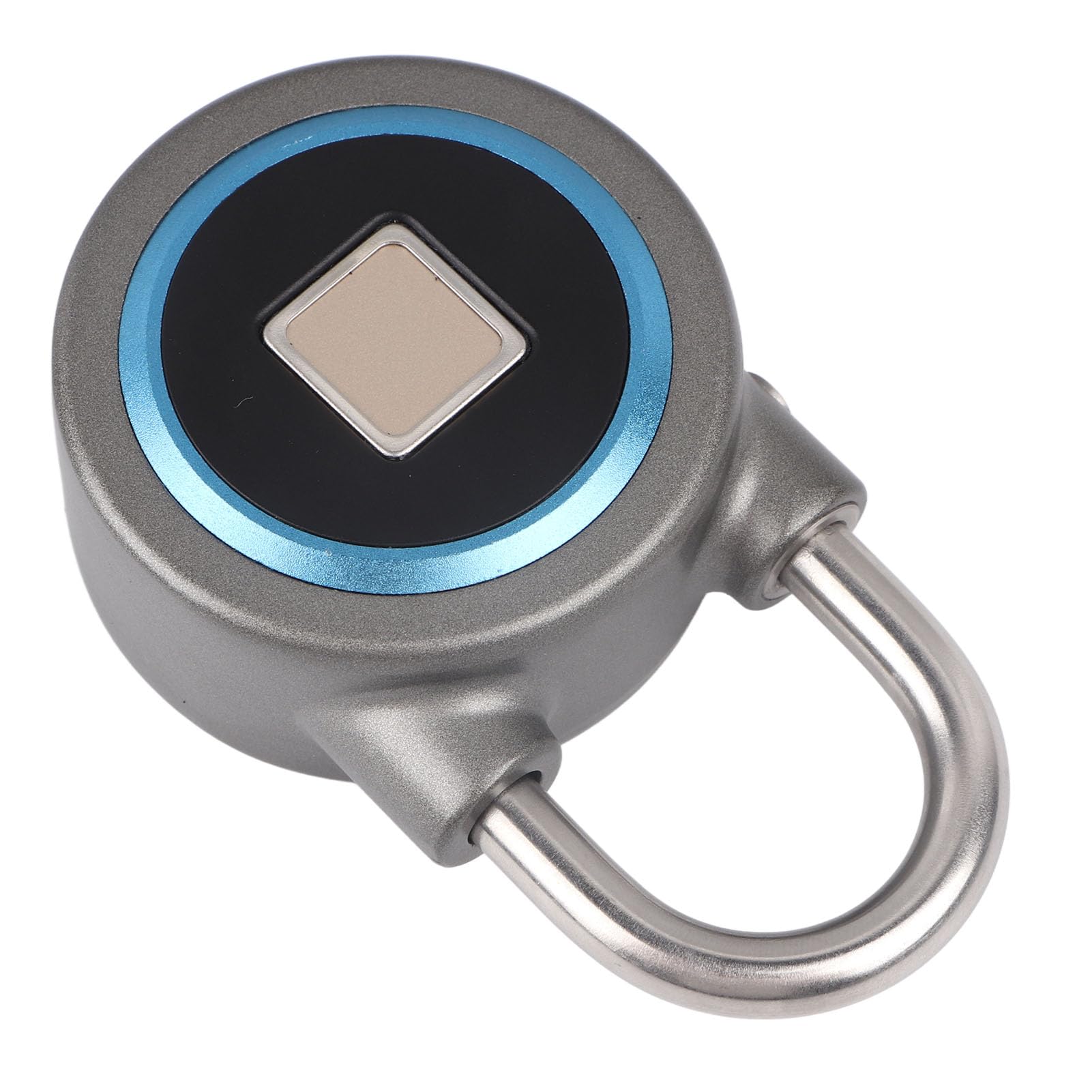 Candado de Huella Digital, Candado Bluetooth sin Llave Impermeable IP65, Inteligente con Huella Digital, Desbloqueo de Aplicación y WeChat para Valla Al Aire Libre, Puerta, Piscina,