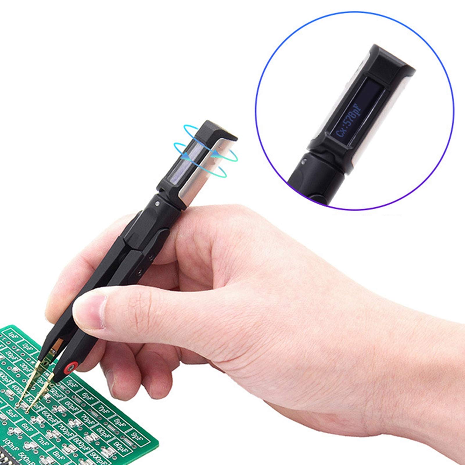 Garosa Mini Pinzette Digitali Intelligenti DT71 Meter Bridge Tester con Generatore di Segnali Schermo OLED per Test di Componenti SMD Riparazione Elettronica