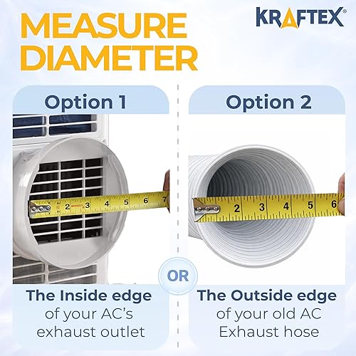 Miniatura 3 de Kraftex Manguera de aire acondicionado. Ventilación de manguera de escape de CA portátil. Compatible con LG, Delonghi y muchos más acondicionadores