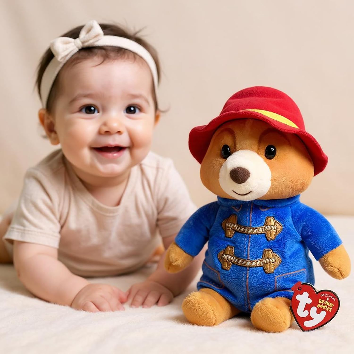 TY Paddington Bear Beanie Boos Regular | Beanie Baby Soft Plush Toy | Collectible Cuddly Stuffed Teddy image 2