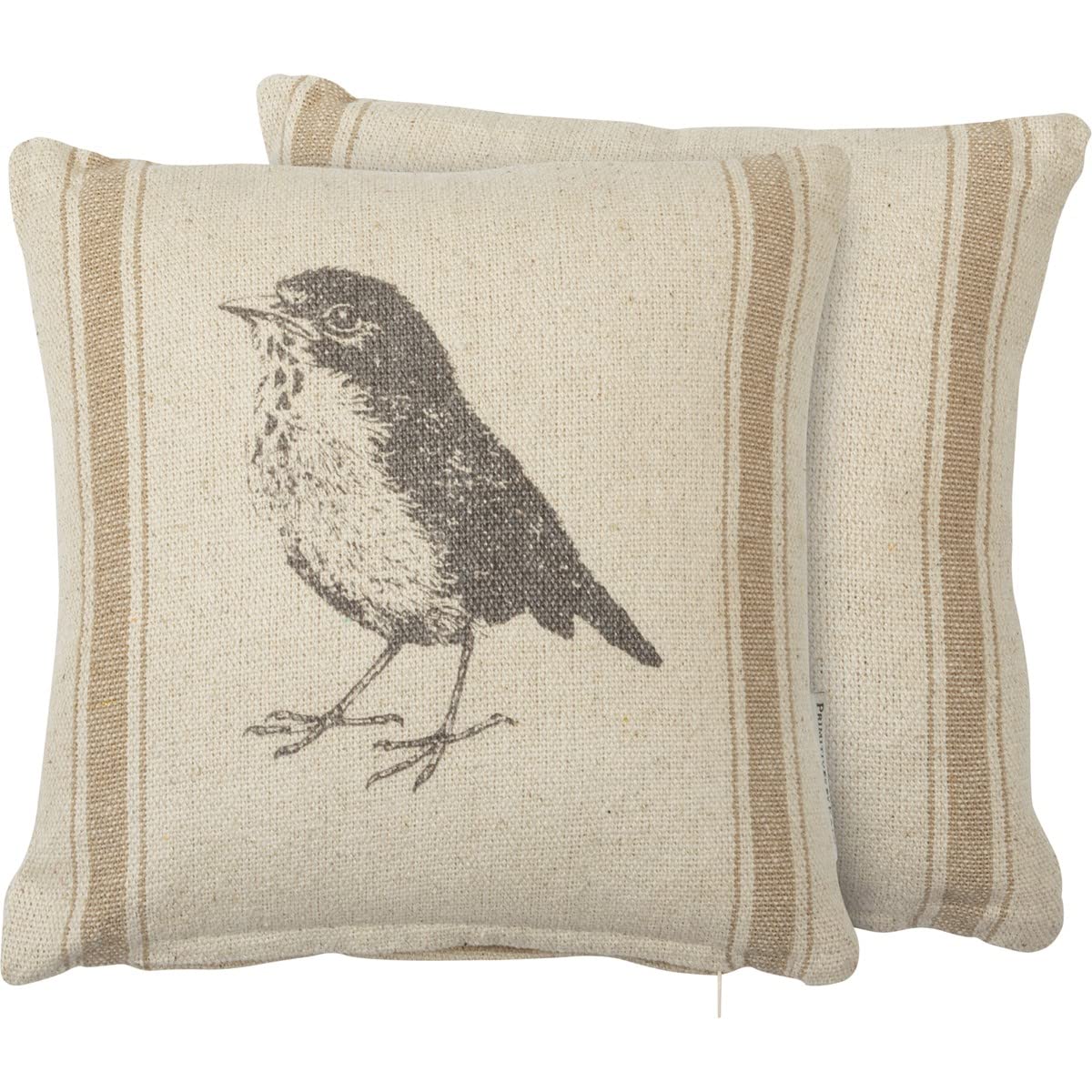 Primitives by Kathy 112070 Sparrow Throw Pillow, 10-inch Square