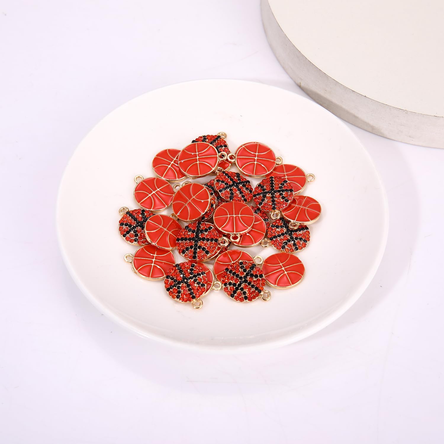 30PCS Sports Charms for Jewelry Making Baseball Basketball Pendant Charms for Necklace Bracelet Earrings Making Game Day Jewelry Charms Bulk DIY Crafts - Image 4