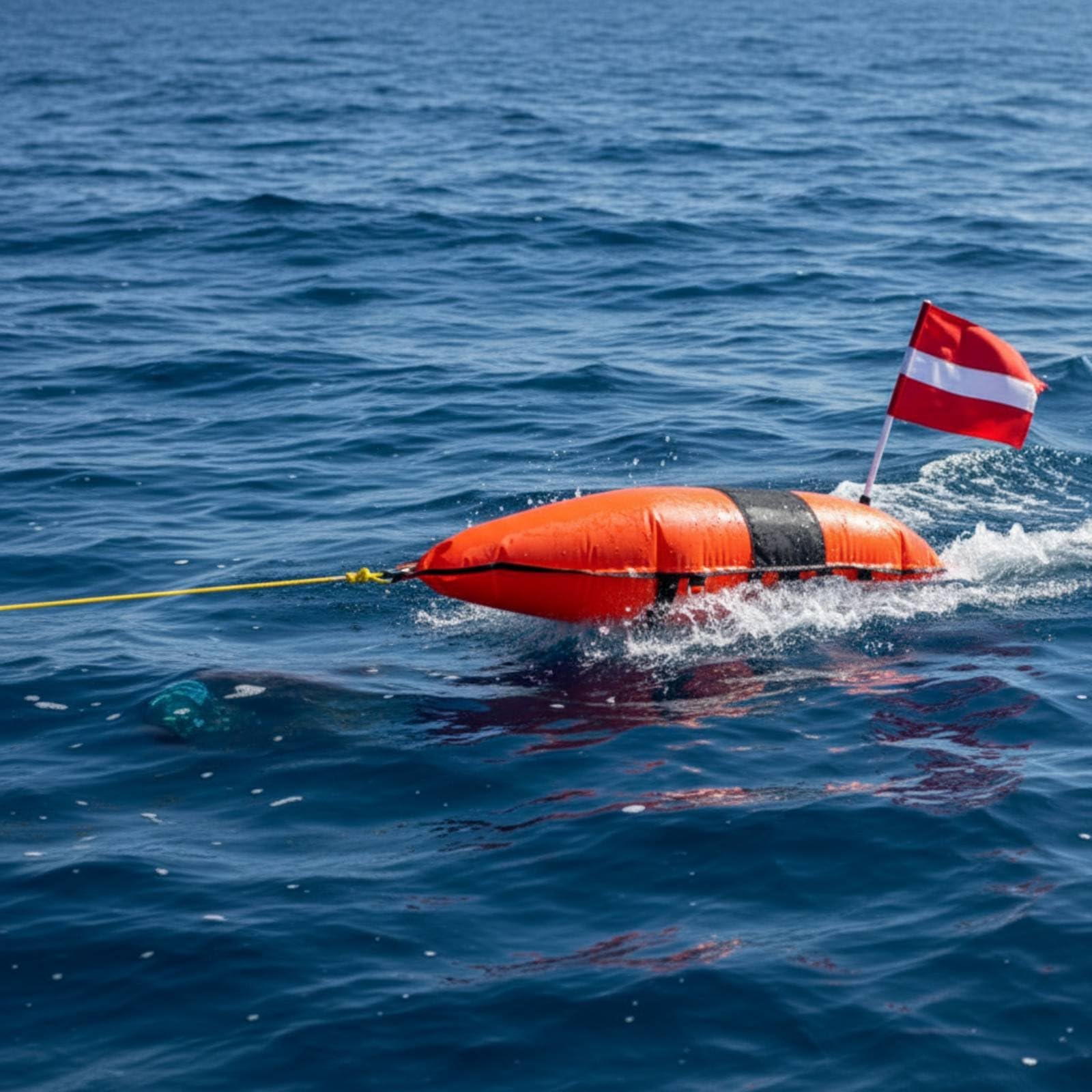 Taucher Rettungsboje Boje Signalboje Markierungsboje TPU Nylon Kombiniert mit Luftkammer für Klare Sichtbarkeit Und Positionskennzeichnung Beim