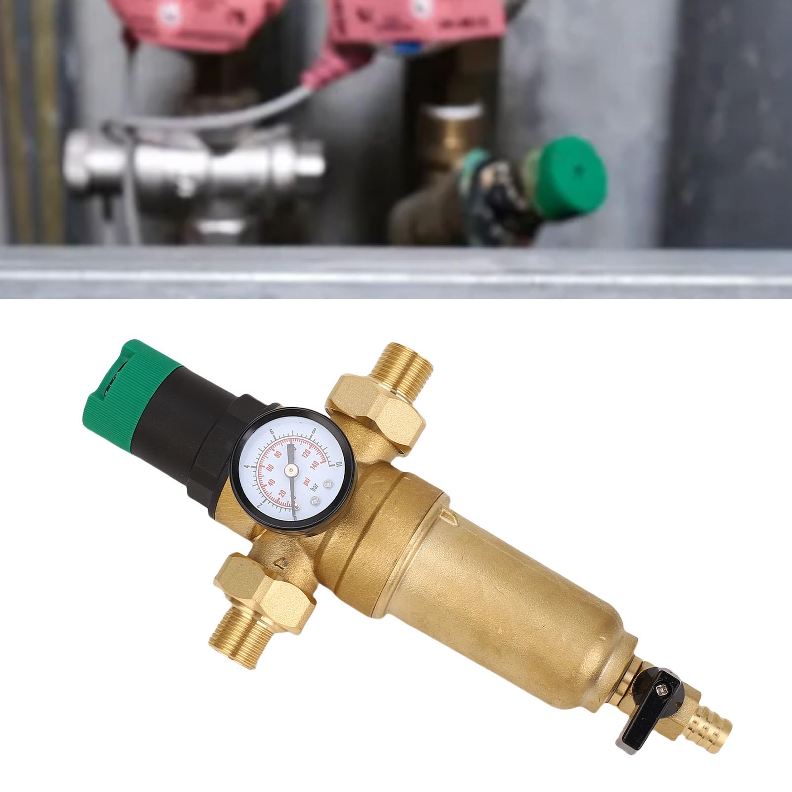 Cryfokt Regolatore di Pressione Dell'Acqua in Ottone con Filtro Lavabile