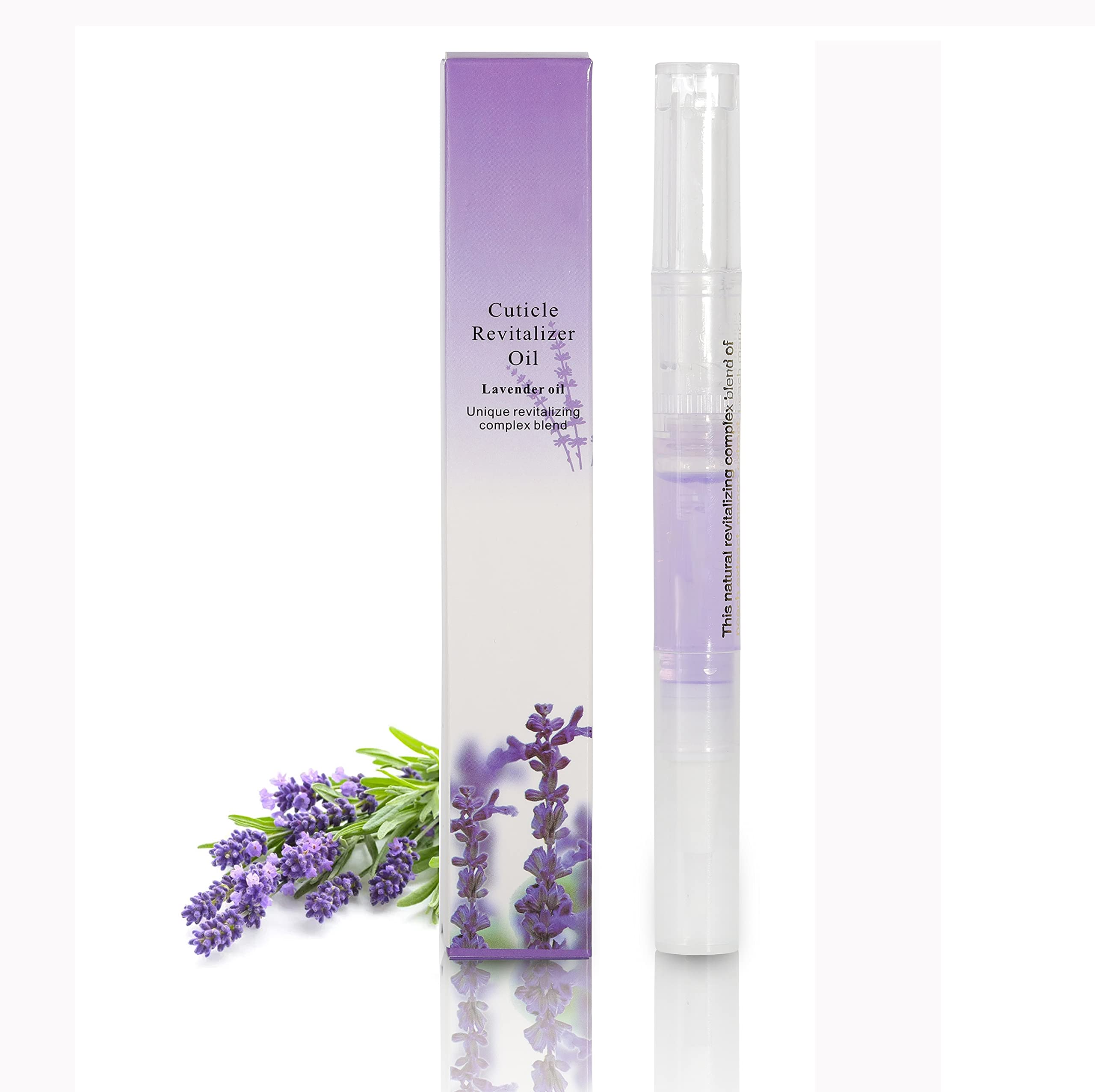 BNG Nail & Cuticle Oil Pen for Nails Care Growth Treatment, 3ml Nail Oil Pen Cuticle Natural Revitalizer with Soft Brush for Moisturize Dry Nails & Cuticles Care, Repairing Cracked, Lavender