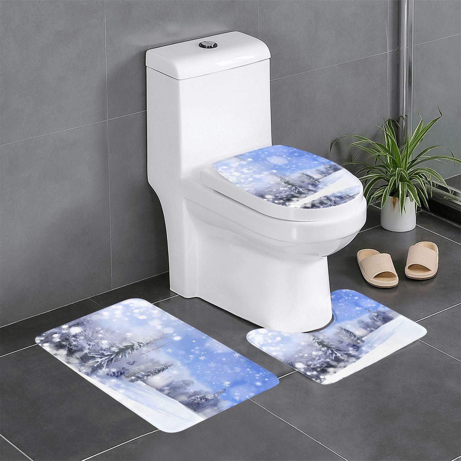 Alfombras de baño ultra suaves de felpa pack de 3 tapetes con absorción rápida