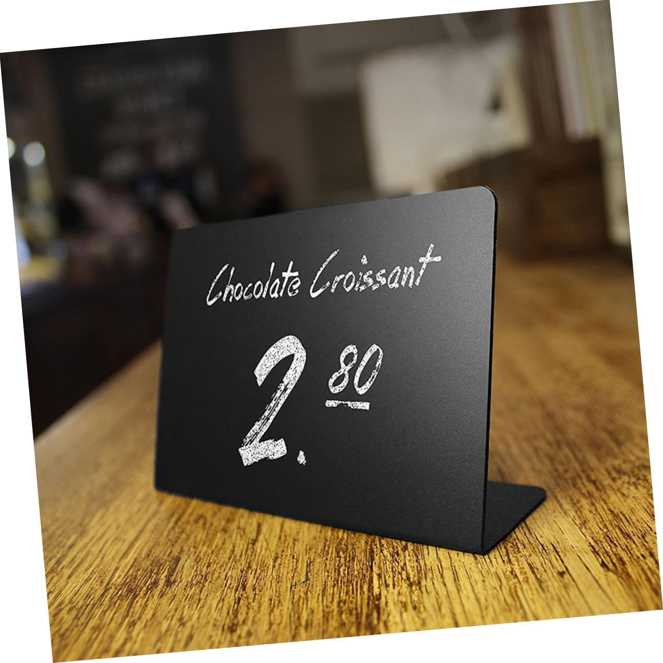 Acrylic Mini Chalkboards 12pcs Black Small Writing Boards, Erasable Party Message Blackboards for Wedding Table Display and Home Office Décor, Includes 1 Chalk Marker