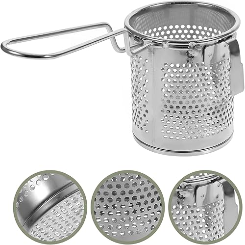 Miniatura 9 de ZzzaNa Spaghetti Noodles Mesh Colander Food Strainer Basket Deep Frying Basket Hot Pot Skimmer with Handle Pasta Basket Mesh Spider Food Dumpling