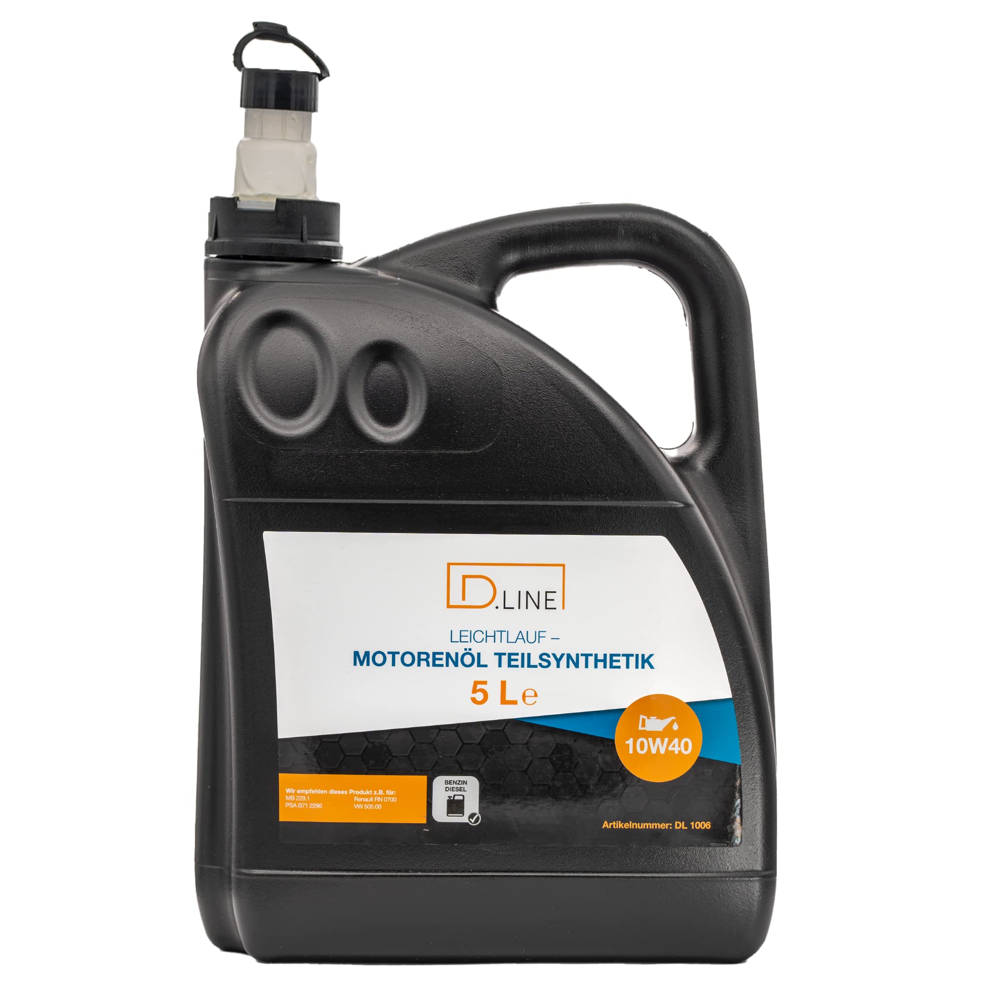 D.LINE Motorenöl, LEICHTLAUF-TEILSYNTHETIK | 10W-40 (4x 5 Liter)