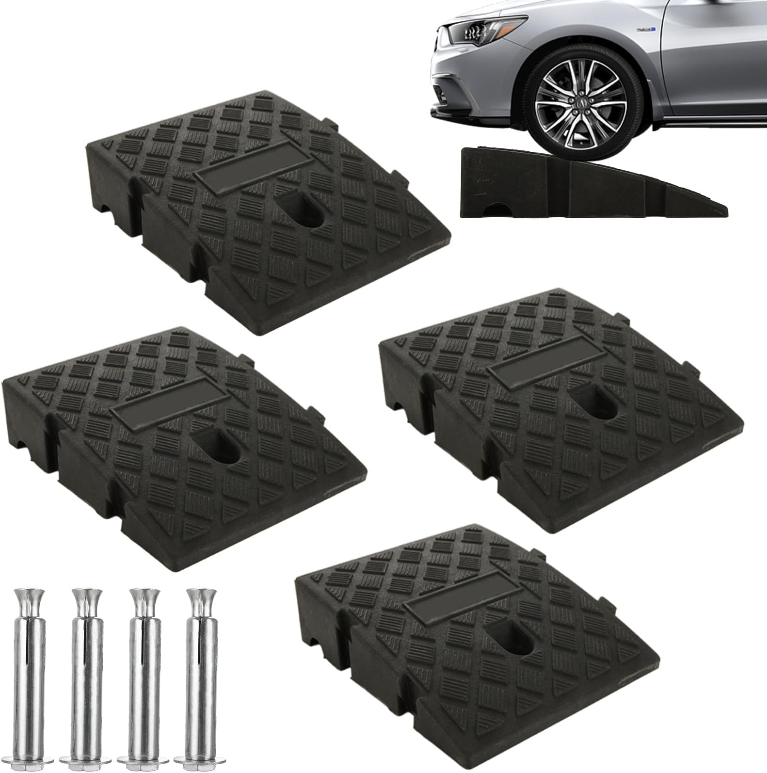 Amazon.com: 4PCS Driveway Curb Ramps 2.75
