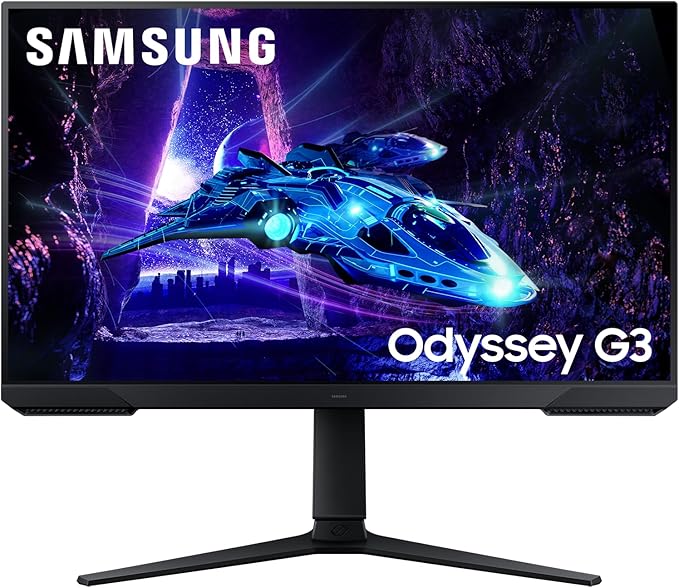 Samsung Monitor Gaming Odyssey G3 (S27DG302), Flat, 27", 1920x1080 (Full HD), VA, 180 Hz, 1 ms, AMD FreeSync, HDMI, Display Port, Ingresso Audio, HAS, Pivot, Flicker Free, Eye Saver Mode