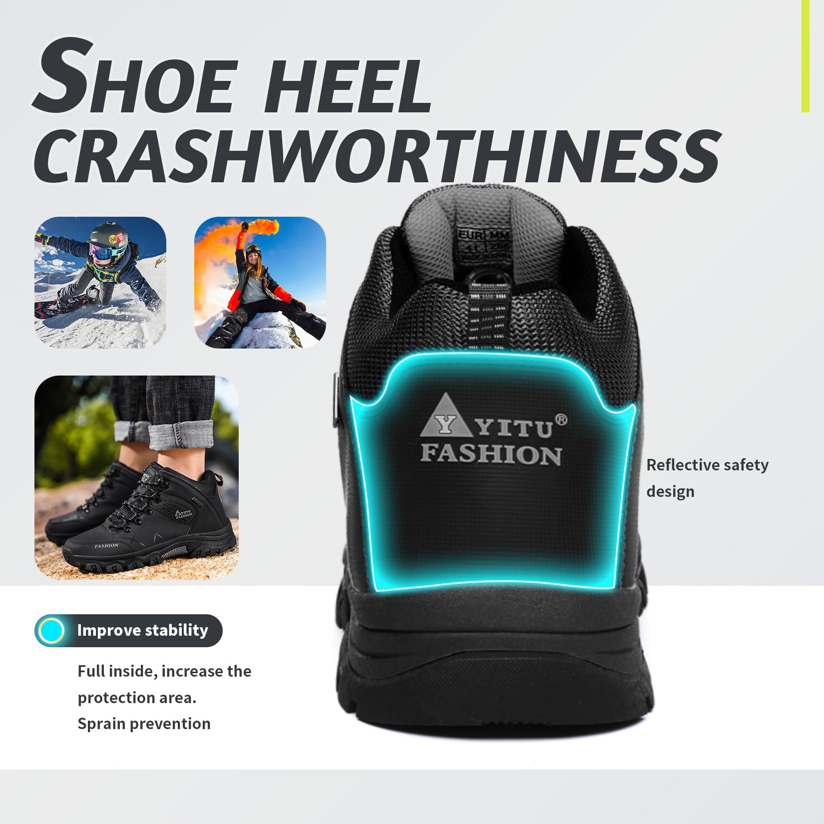 Uomo Stivali da Escursionismo Uomo Scarpe da Trekking Scarpe da trekking all'aperto traspiranti Uomo Stivali da passeggio leggere Antiscivolo Scarpe Sportive