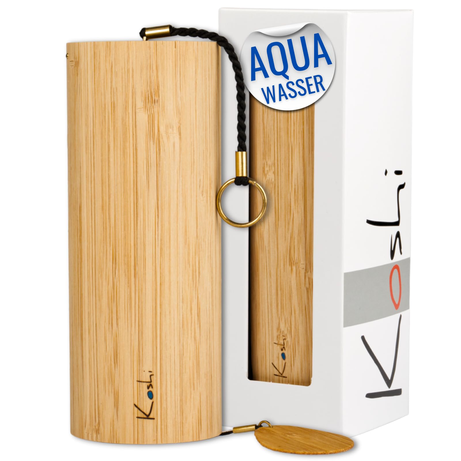 Koshi Klangspiel Wasser - Aqua Windspiel - Wind Chime Bambus - Für Yoga Meditation Garten