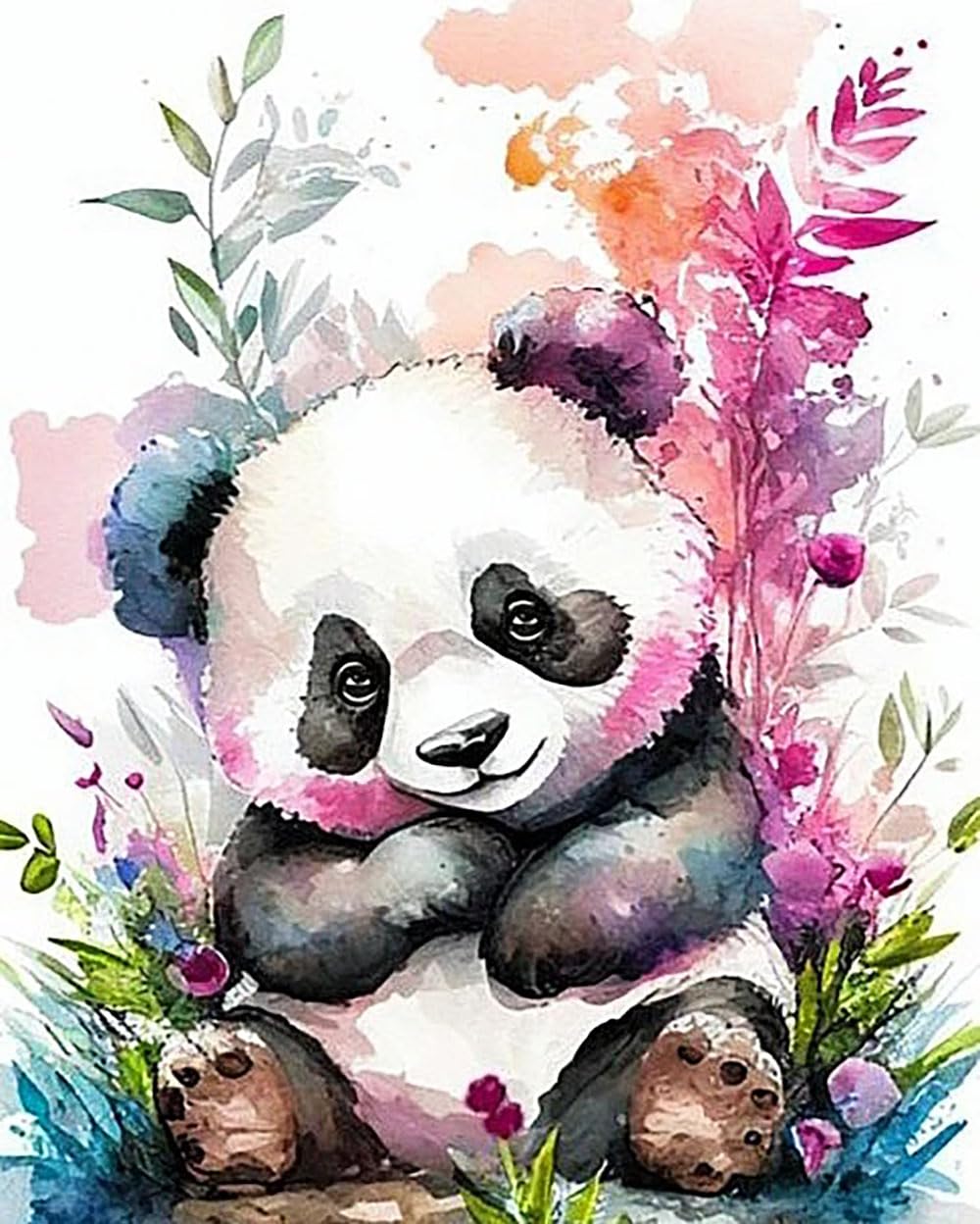 Panda 5D Diamond Art Kits for Adults Beginners - Full Drill Round Diamond Dot Art for Adults Animals Paintings with Diamonds for Kids Rhinestones Picture Gem Arts and Crafts Home Decor