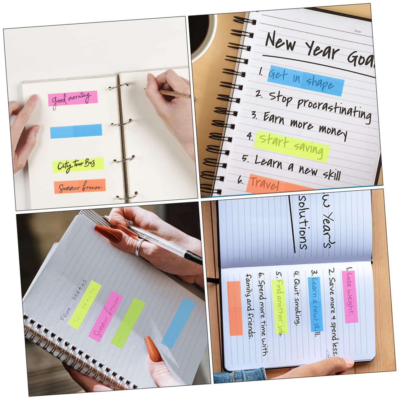 HOMSFOU 5 Stück Multifunktionale Buchmarkierungen Praktische Sticky Flags für Notizen und Lesezeichen für Schule und Büro Professionelle Haftnotizen zur Einfachen Organisation