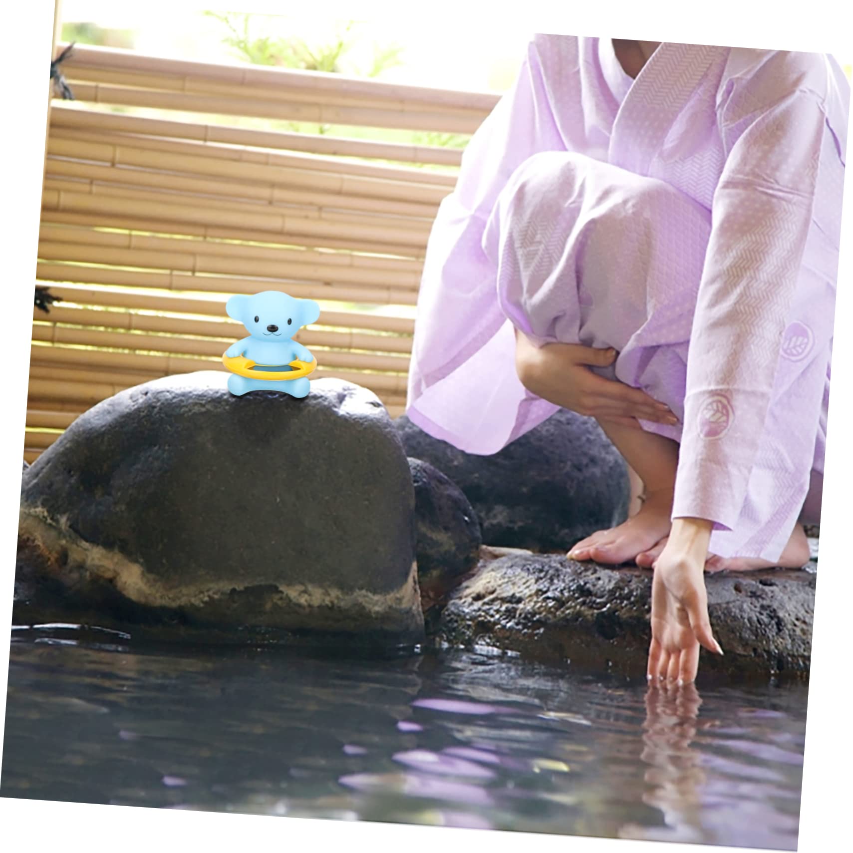 POPETPOP 3 Pz termometro per acqua termometro piscina galleggiante themomertor digitale per bambini temperatura di visualizzazione a LED per bagnetto Sky-blue