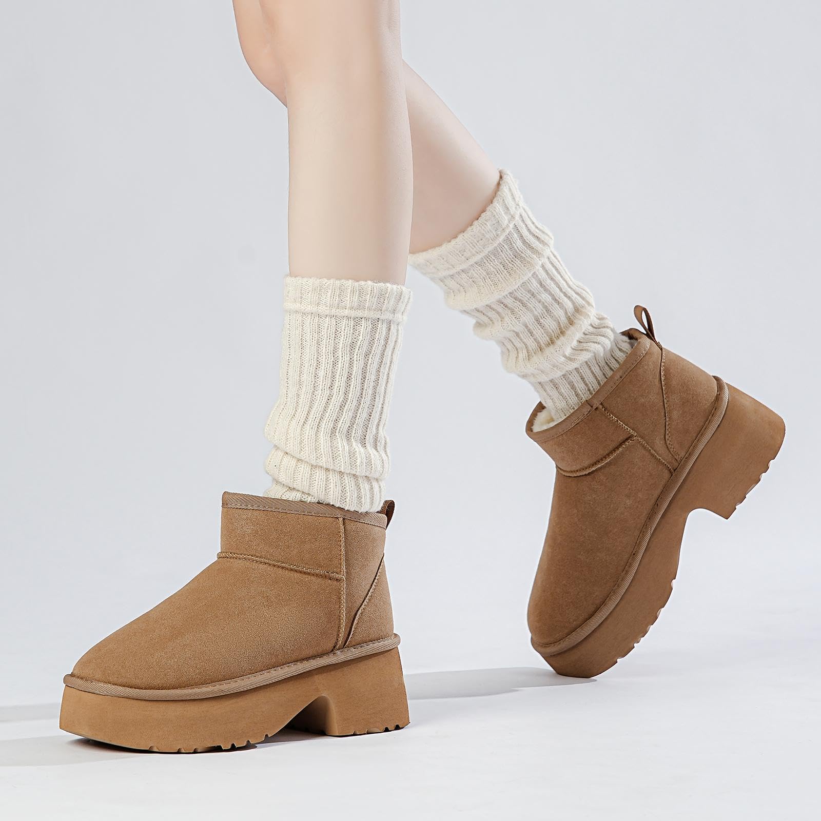 Mishansha Stivali Donna Invernali Boots Scarpe da Neve Calda Antiscivolo Taglia 36-42 EU