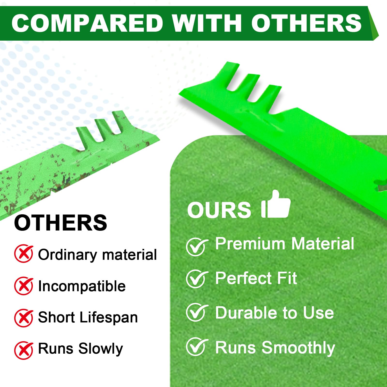 2 cuchillas para cortacésped de 42 pulgadas compatibles con Craftsman Husqvarna Poulan repuesto para 127843 134149 138971 138498 PP24003 Husqvarna 532127842 532134148 532138497
