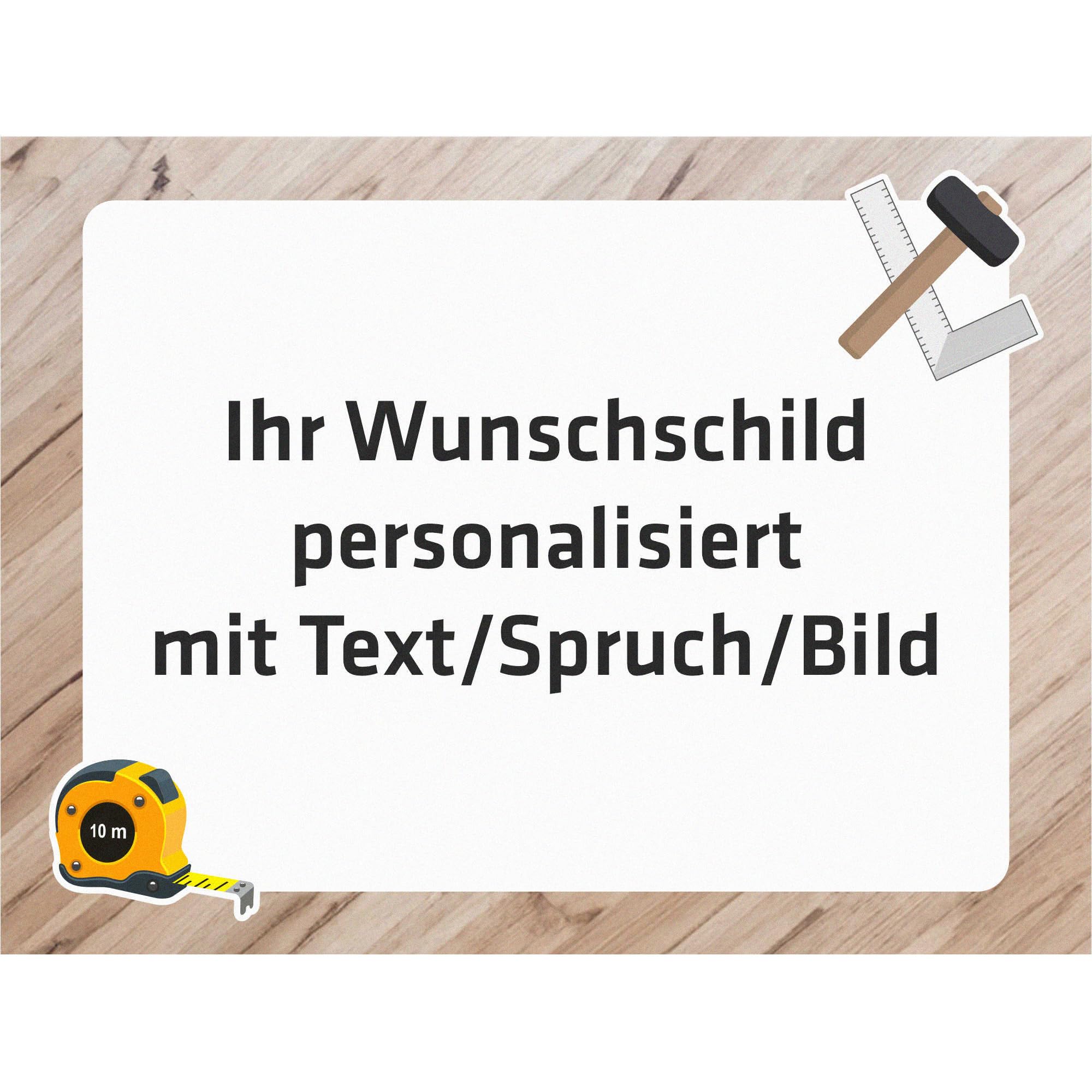 INDIGOS UG - Aluverbundplatte Schild - Beruf - Bodenleger - 80x60 cm - Firmenschild - wetterfest personalisiert mit Foto, Logo und Text - individuelle Schilder für Tür, Wand, Büro Garage