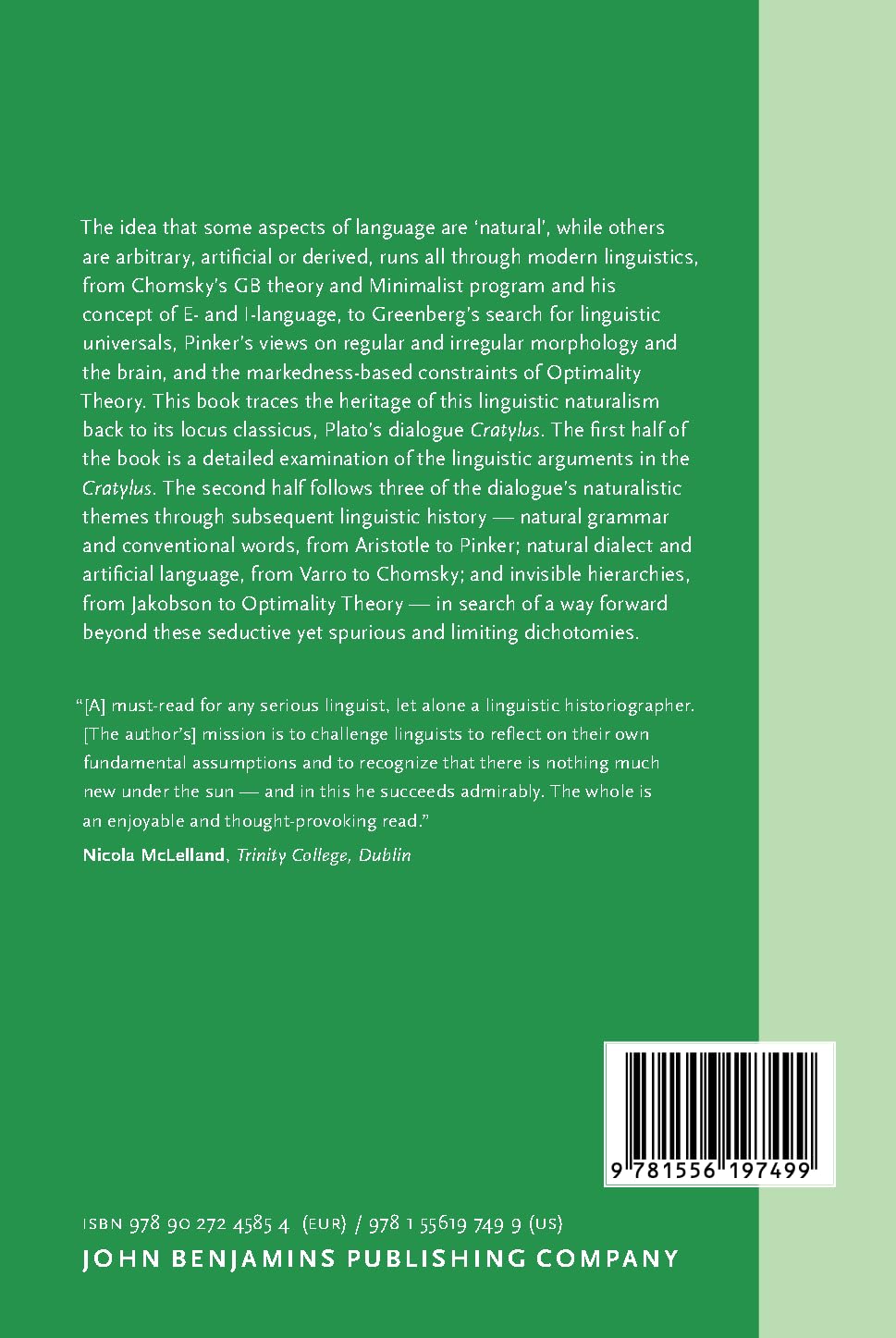 Limiting the Arbitrary (Studies in the History of the Language Sciences)