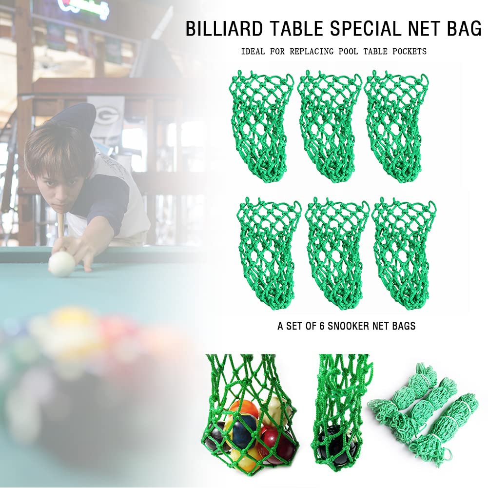 Tasche per Tavolo da Biliardo,Rete da Biliardo da 6 Pezzi scavata - Tasca per Tavolo da Biliardo a Lunga Durata per di Ricambio per Biliardo