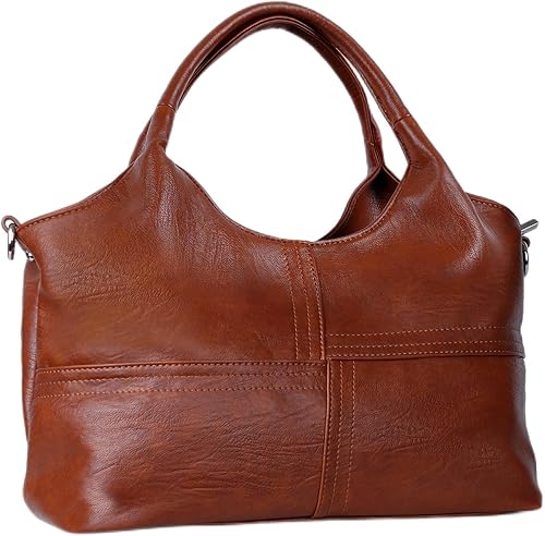 Miniatura 13 de KOGTLA Bolsos de cuero vegano para mujer con correa de bandolera desmontable, bolsos de mano para damas, bolsos tote estilo hobo con asa superior