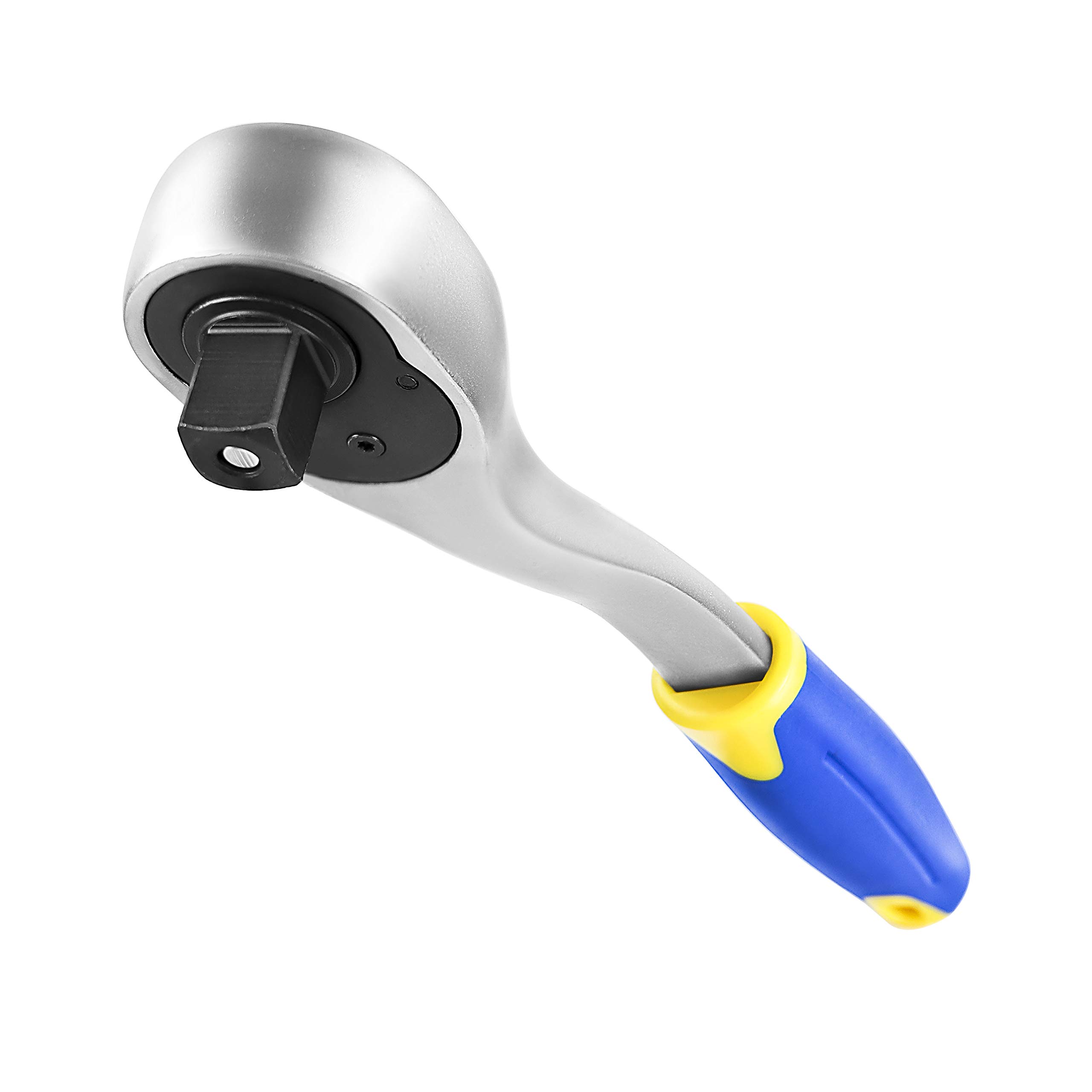S&R Llave de carraca Trinquete 1/2" reversible 45 dientes. Acero al cromo vanadio (1/2-25 cm Curvado Pro)