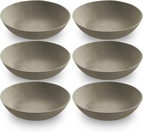 Miniatura 3 de TarHong - Tazón para cereales Terra Cotta mate, 6 pulgadas, 13.5 onzas, planta (material de melamina a base de plantas mayoritarias), inastillable,