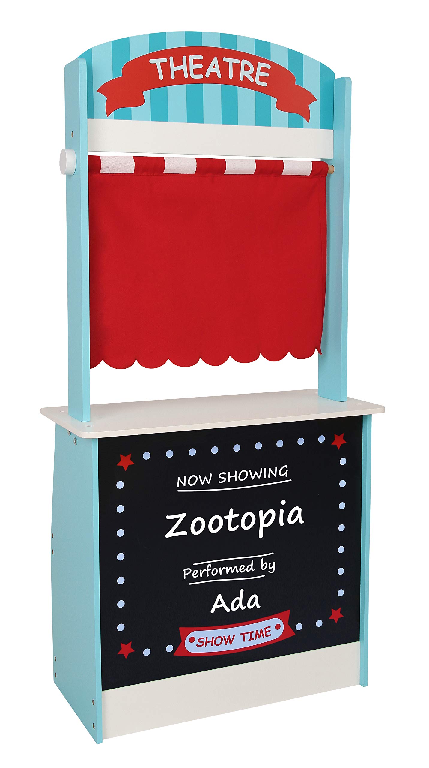 Bayer Chic 2000 2 w 1 sklep i teatr lalek | drewno | z tablicą | Wielofunkcyjna zabawa: sklep i teatr kasperlowy w jednym. Stabilne drewno. W zestawie tablica na oferty lub przedstawienia.