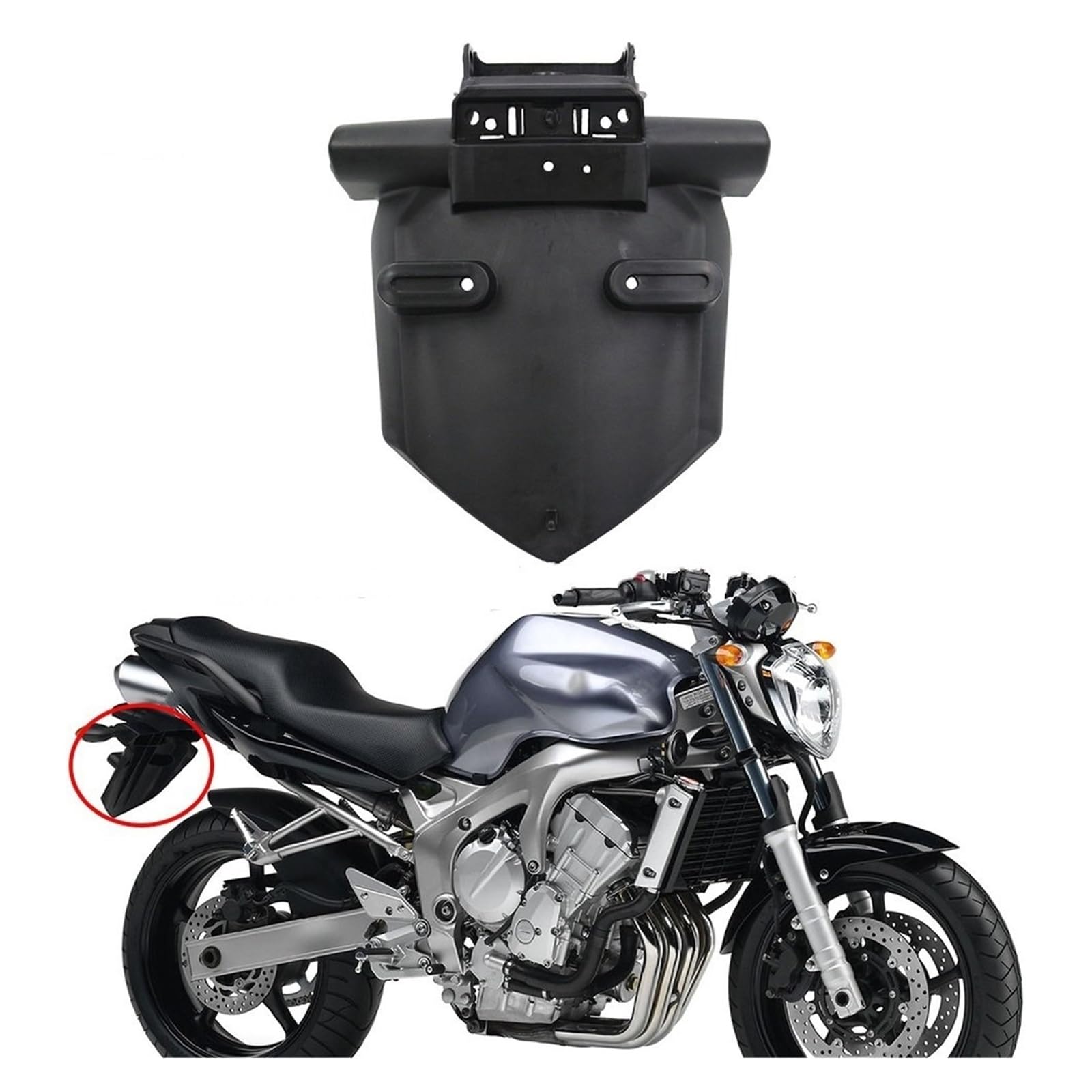 Tylny Błotnik, Rama Tablicy Rejestracyjnej, Wspornik Lampy Kierunkowskazu, Tylnej, Pasuje Do FZ6, FZ6N, FZ6S 2004-2008 Ramka tablicy rejestracyjnej Uchwyt