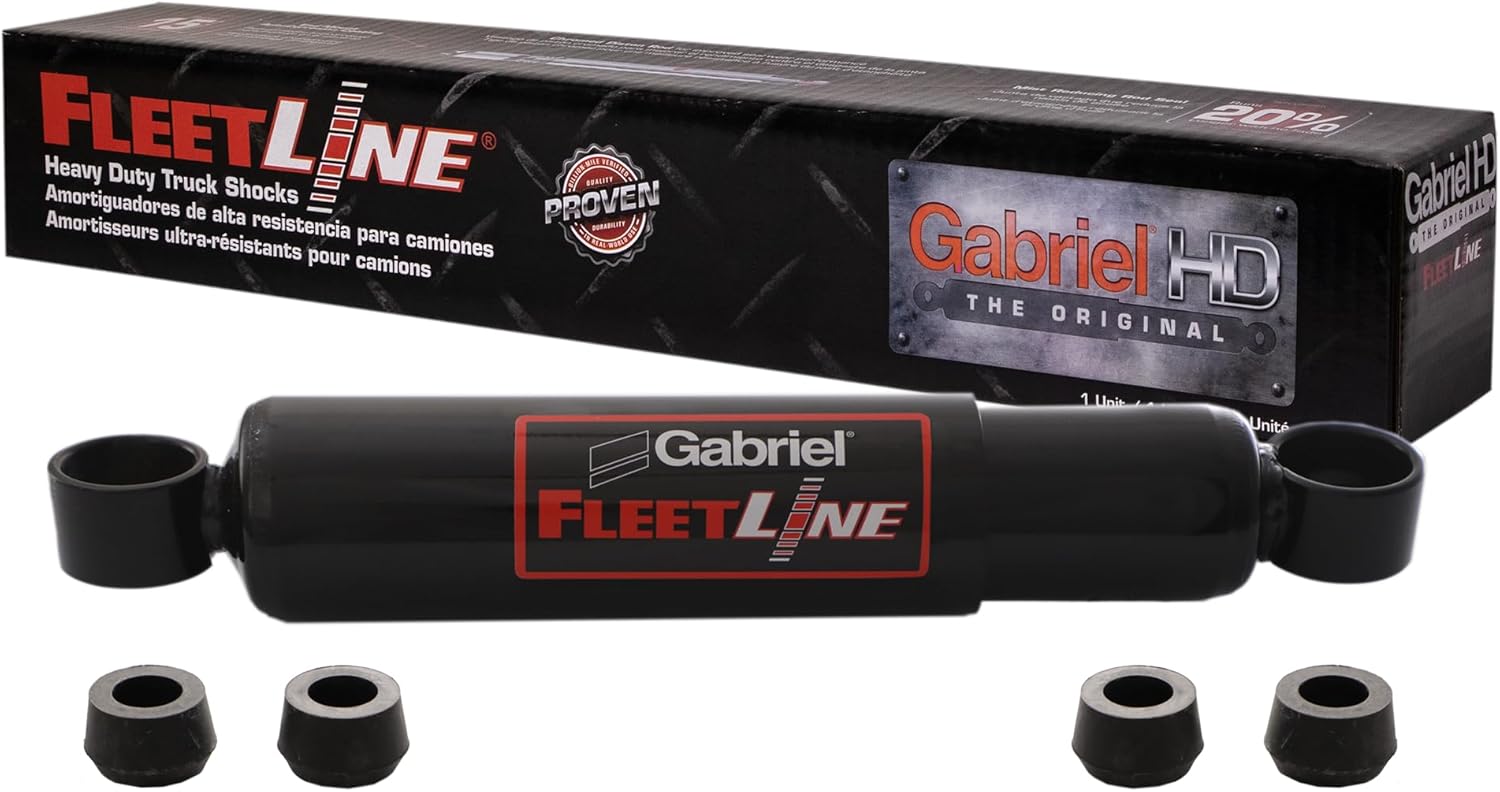 Gabriel 85062 Fleetline Heavy Duty Front Shock Absorbers for Kenworth T880 W900; Peterbilt 320 357 365 367 375 376 377 378 379 382 384 386 385 387 388 389 520 567 579 OEM# 02-02737, 02-02742 (1 Pack)