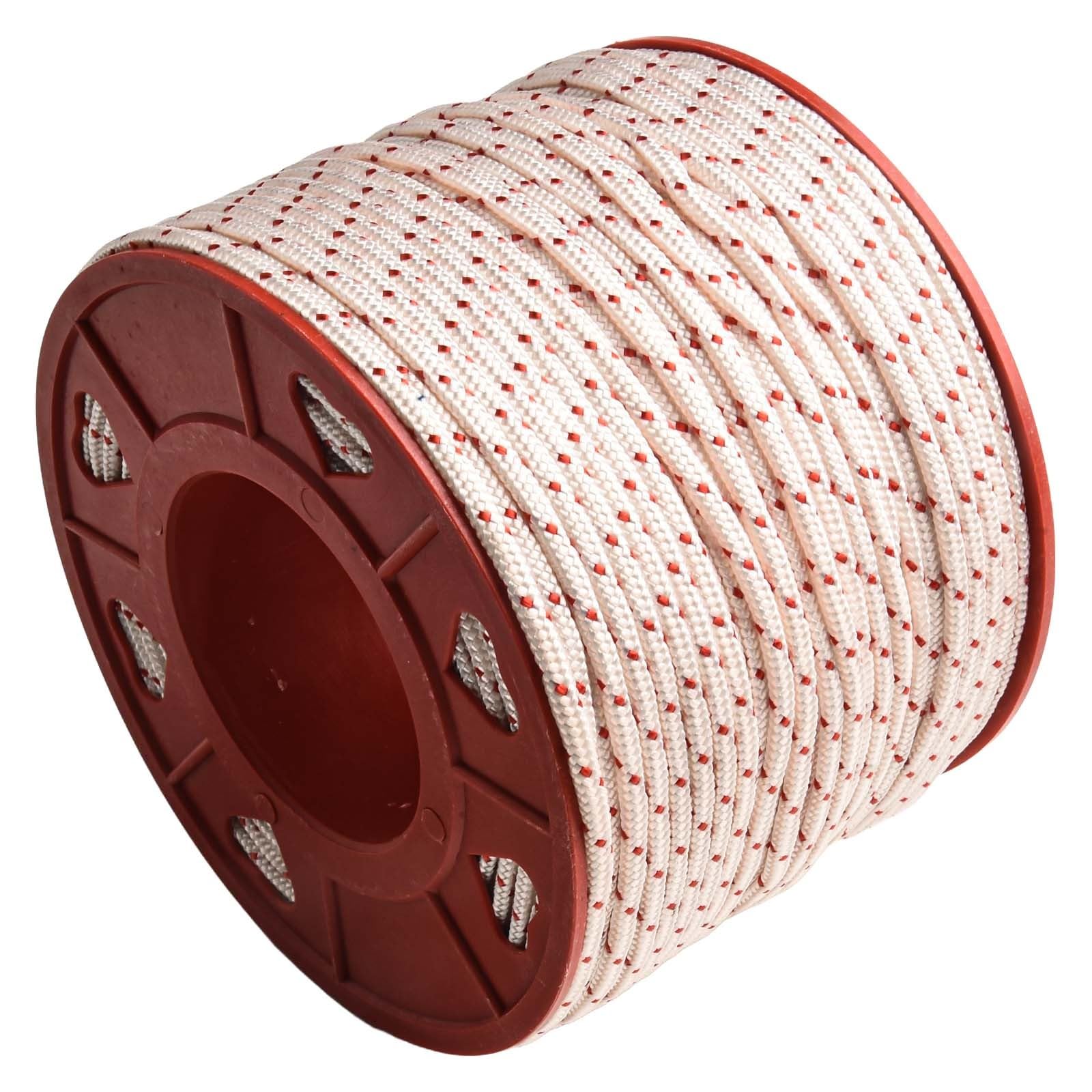 FACAIIO Cuerda de arranque de 100 m para cortacésped, cortasetos, desbrozadoras, sopladores, motosierras, 3.0/3.5/4.0/4.5 mm de diámetro, cable de tracción de retroceso de 328 pies