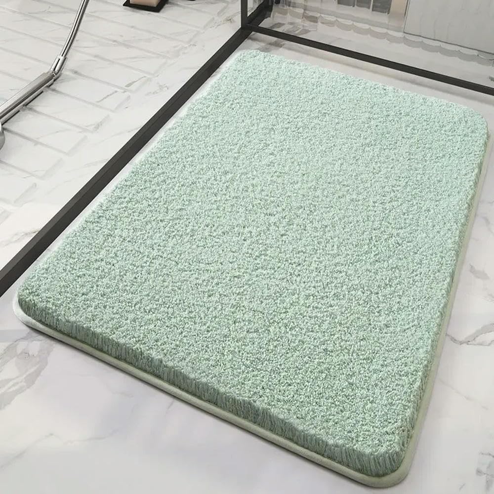 Tappeto da bagno in cotone felpato spesso, morbido, assorbente, ad asciugatura rapida, antiscivolo, per casa, tappeto da bagno di lusso, decorazione per il bagno, lavabile in lavatrice