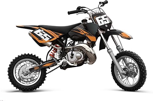 Kit de gráficos para KTM 50SX Mini SX50 (2002-2008) Serie Bold Orange 09 Mil-Dirt Pit Bike Calcomanías de motocicleta, calcomanía de carreras de