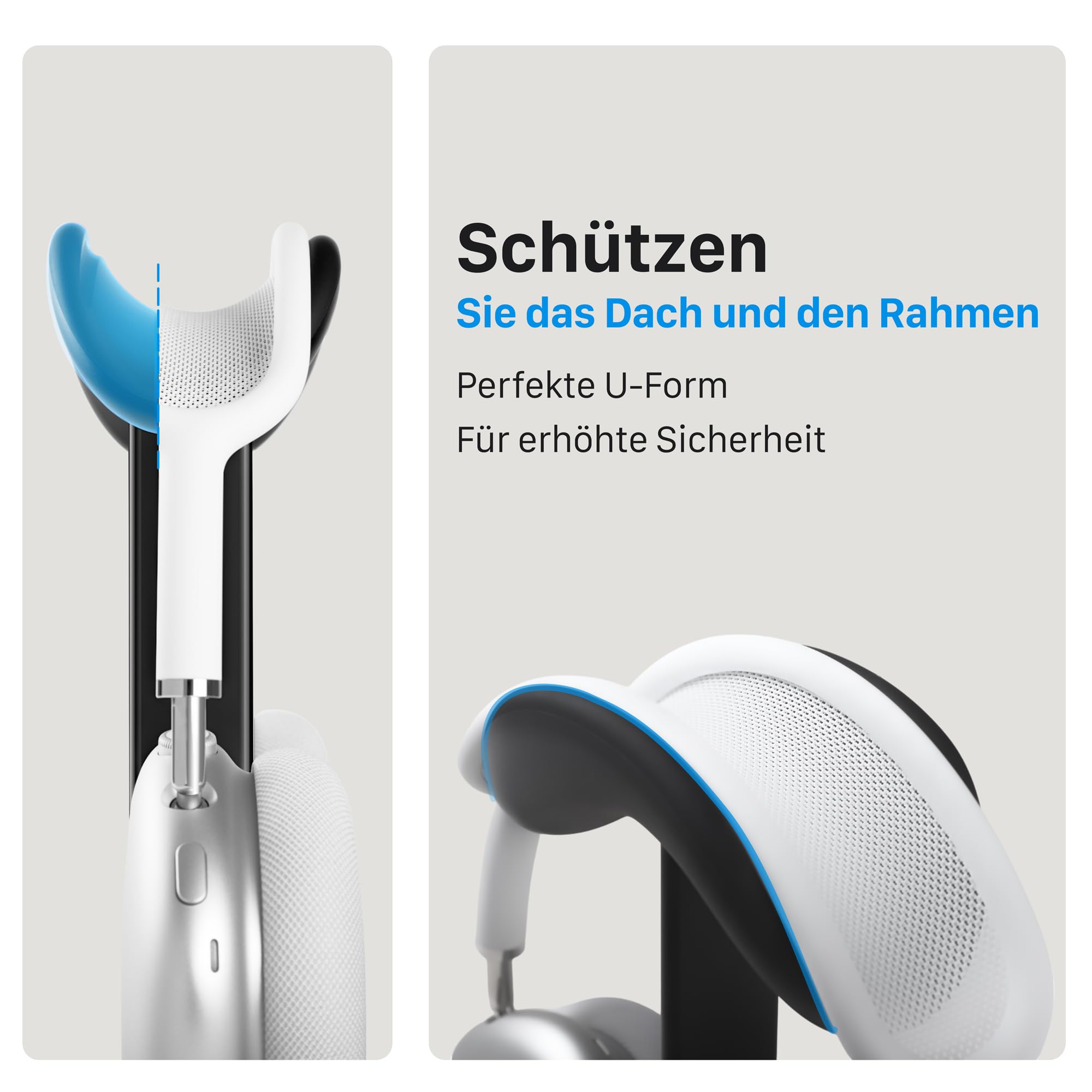 AirPods Max Ständer Aluminium Kopfhörerhalterung Schlafmodus rutschfest kratzschutz Schwarz