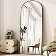 Modern Arched Full-Length Mirror, 30"x71" Arched Floor Mirror with Stand, Wall-Mounted Mirror for Bathroom, Dressing Room - Hanging or Leaning - Full Body Mirrors for Bedroom,Sliver