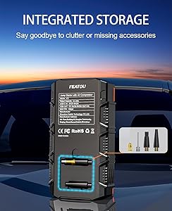 Jump Starter with Air Compressor, 5500A Car Battery Charger Power Jump Box Start 12V Vehicles(Up to 9.0L Gas&7.5L Diesel Engines) Portable Car Booster Jumper Pack Combo150 PSI Tire Inflator