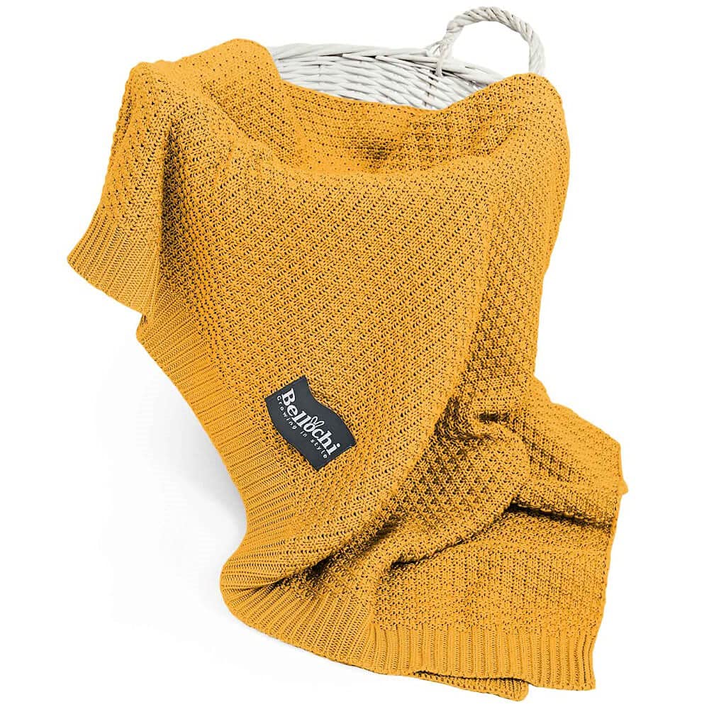 Bellochi Premium Manta de Bambu para Bebe - Acogedor Mantita para Chica o Chico - Suave Aireado Verano Manta Bebe Recien Nacido - Hecha a Mano - 100x80 cm - Musta