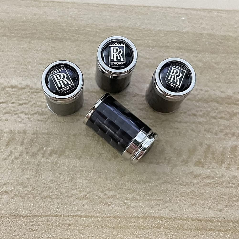 4 Bouchons De Valve Rolls-Royce - Protection Anti-fuite, Anti-corrosion Pour Pneus, Accessoire Auto élégant