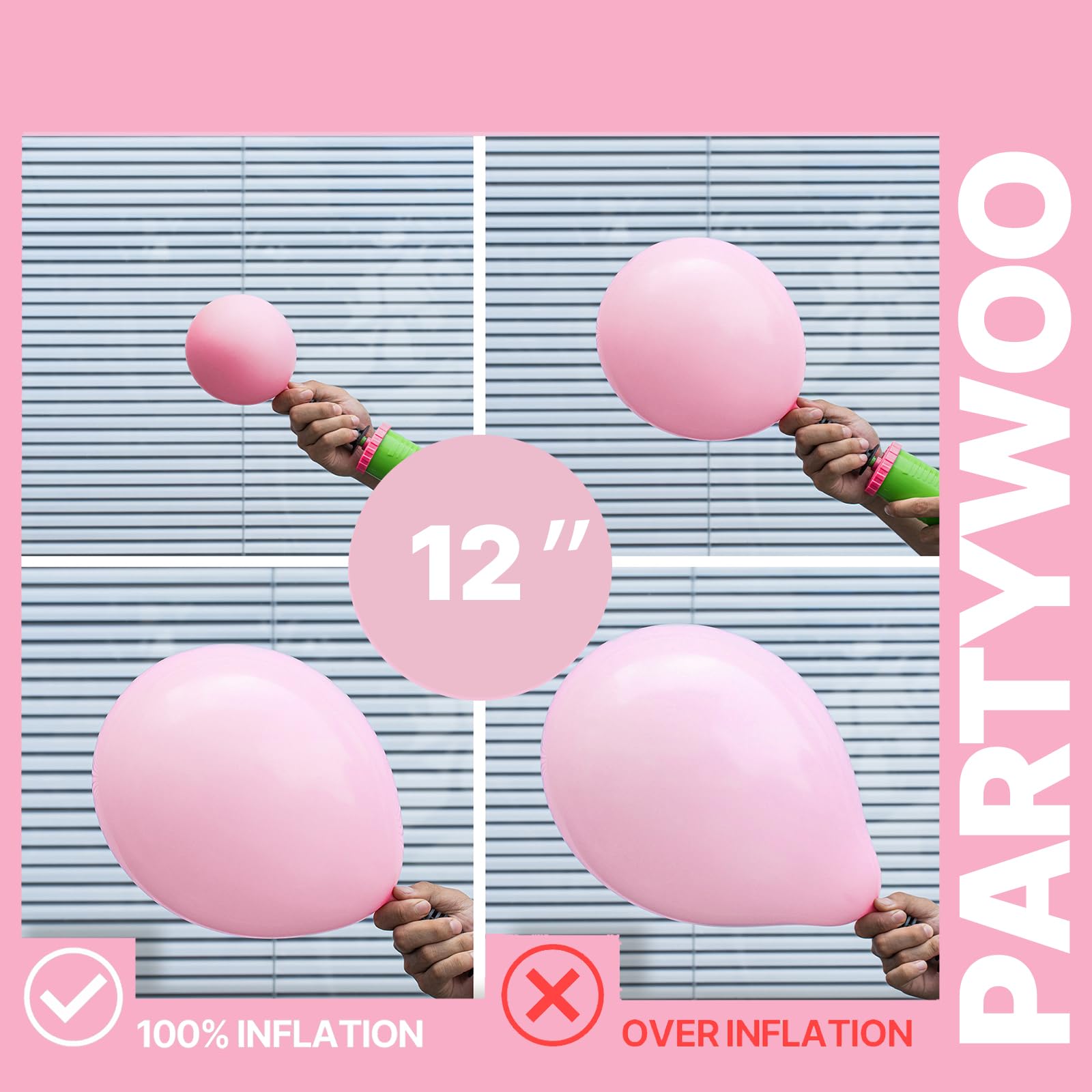 Hot Pink Balloons - 66pcs 12 Inch Party Balloons -6 Hot Pink Balloons - 66pcs 12 Inch Party Balloons -6