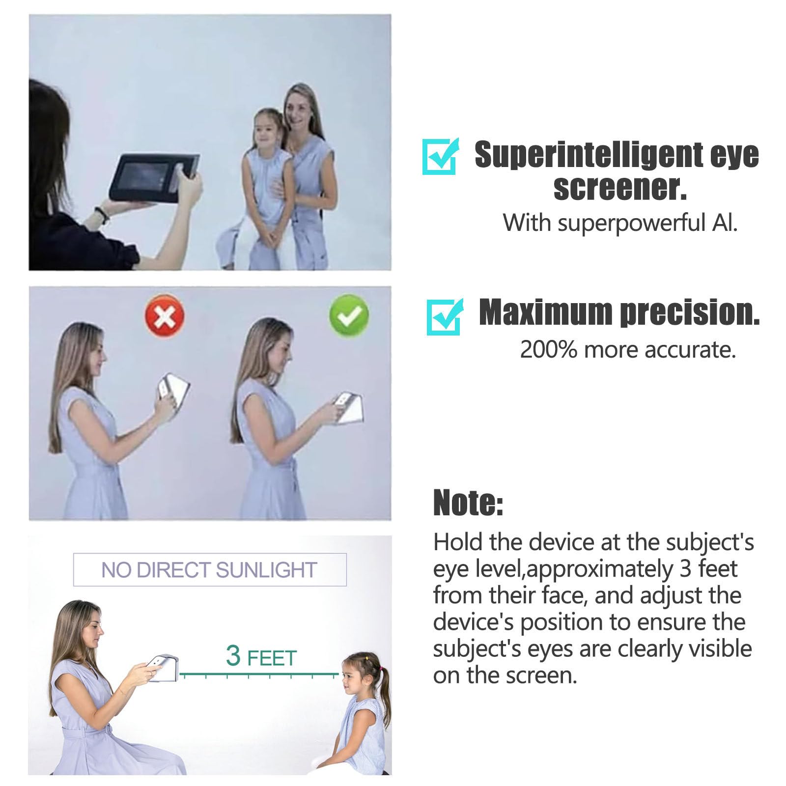 Detector oftálmico de visión oftálmica de 7 pulgadas, oftalmómetro automático portátil, equipo de optometría, instrumento óptico oftálmico, pantalla de visión portátil para examen ocular