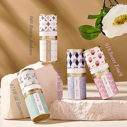 Miniatura 2 de Juegos de bálsamo sólido de 4 piezas, perfume sólido para viajes, fragancia natural para hombres y mujeres