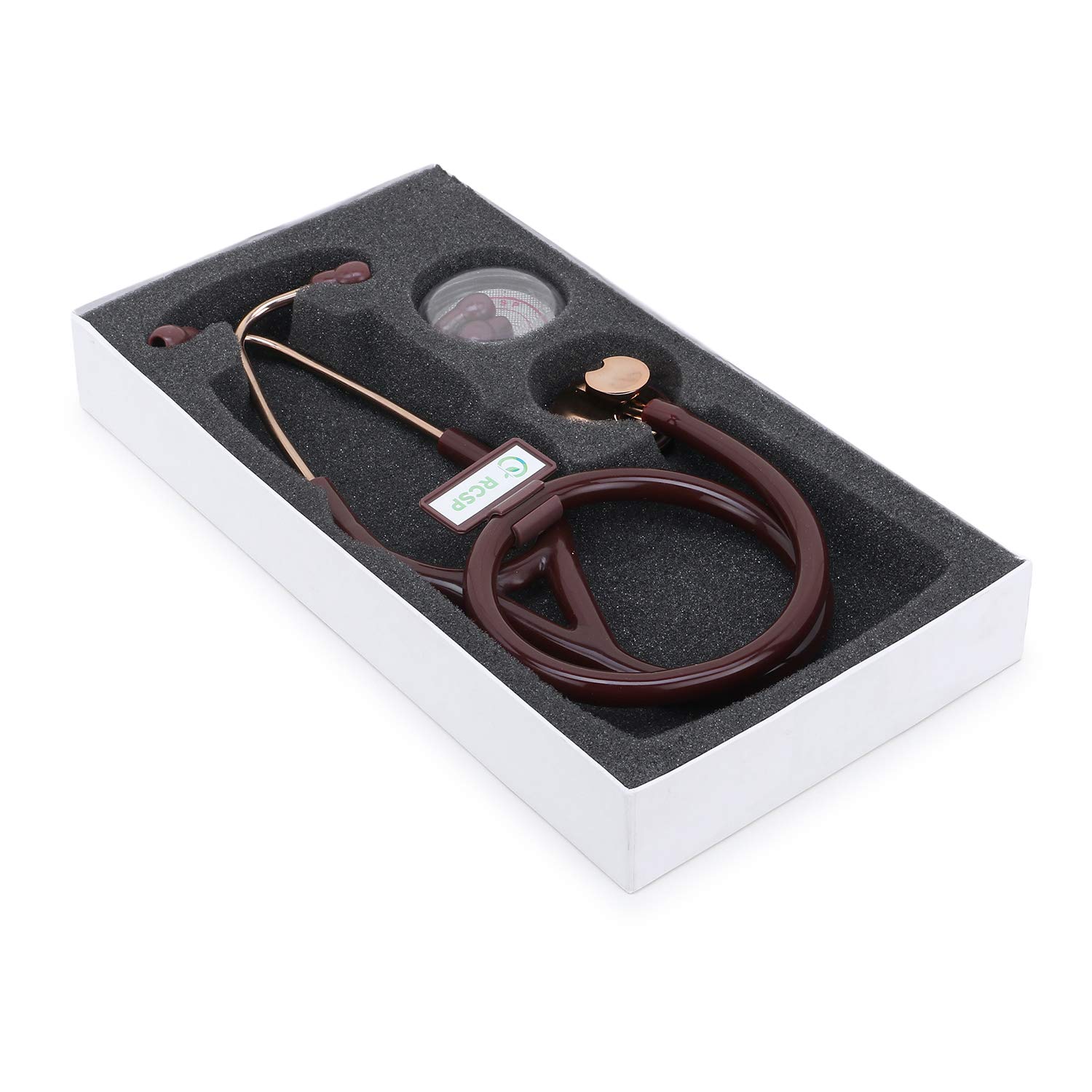 RCSP Cardiology stethoscope for docotor 's and medical student Rose Gold Color Single Head Brass (CHOCOLATE) 2