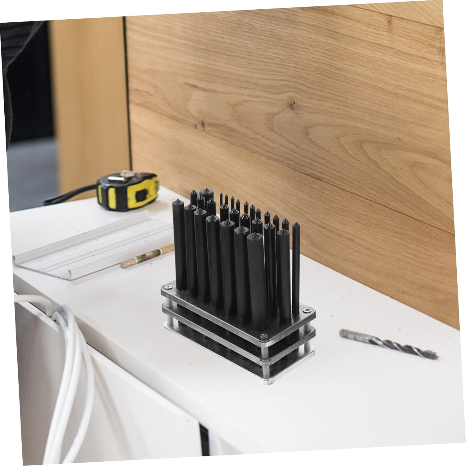 NUOBESTY 1 set Cylindrical Punch Non Slip Positioning Drilling Tools for Woodworking and Maintenance Ergonomic Design Durable Smooth Surface